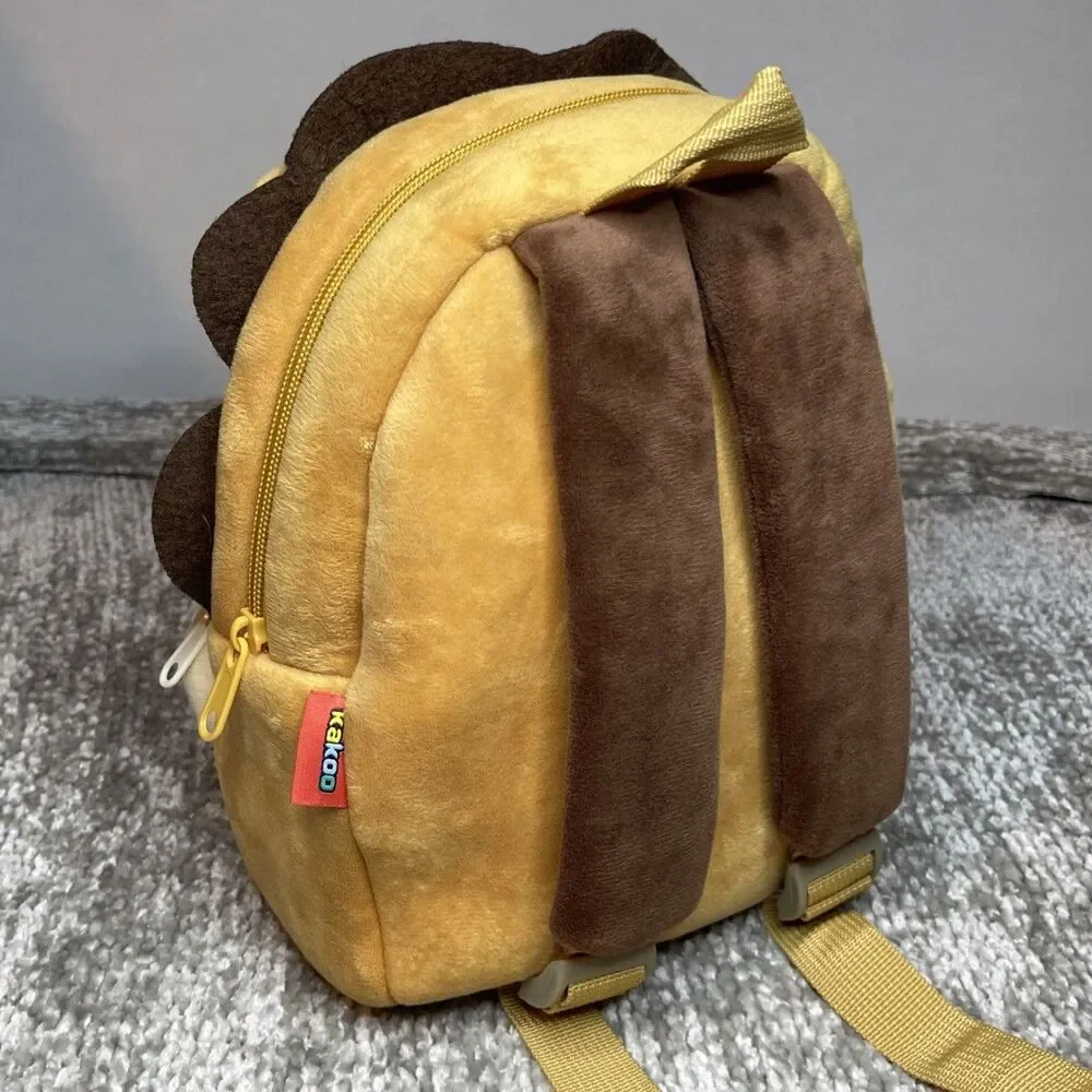 Cute Plush Lion Toddler Backpack – Soft Preschool Mini Travel Bag EUC